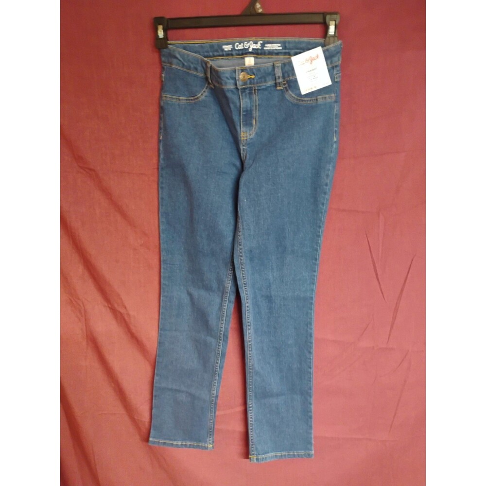 Cat & Jack Super Stretch Straight Mid-rise Adjustable Waist 12 Plus